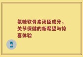 氨糖软骨素汤臣成分，关节保健的新希望与惊喜体验