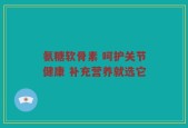 氨糖软骨素 呵护关节健康 补充营养就选它