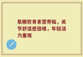 氨糖软骨素营养贴，关节舒适感倍增，年轻活力重现