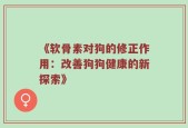 《软骨素对狗的修正作用：改善狗狗健康的新探索》