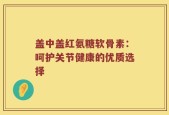 盖中盖红氨糖软骨素：呵护关节健康的优质选择