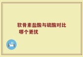 软骨素盐酸与硫酸对比 哪个更优