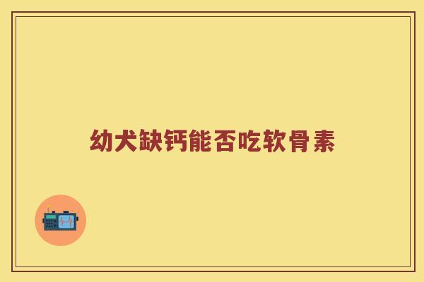 幼犬缺钙能否吃软骨素