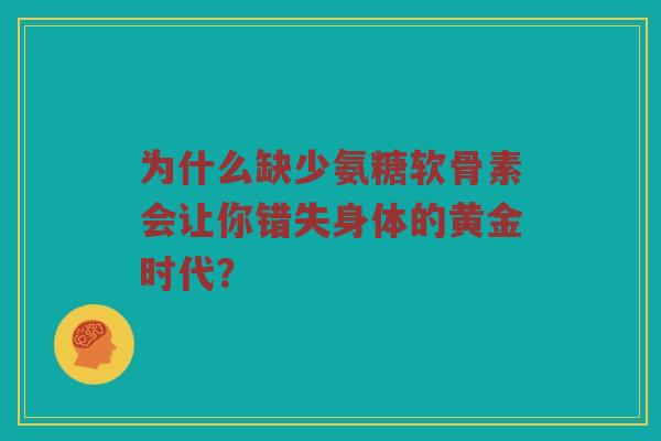 为什么缺少氨糖软骨素会让你错失身体的黄金时代? 为什么缺少氨糖软骨素会让你错失身体的黄金时代?