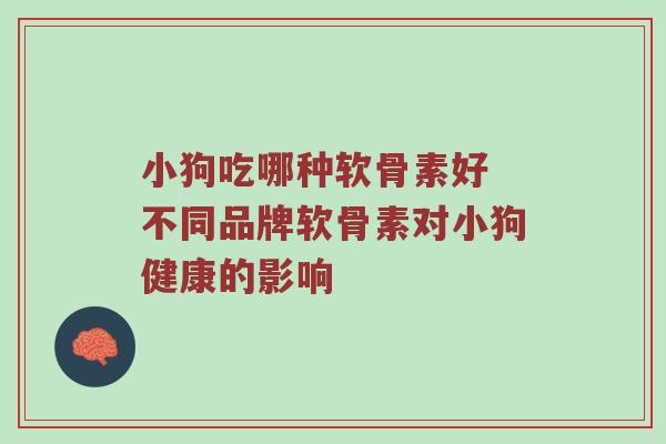 小狗吃哪种软骨素好 不同品牌软骨素对小狗健康的影响 小狗吃哪种软骨素好 不同品牌软骨素对小狗健康的影响