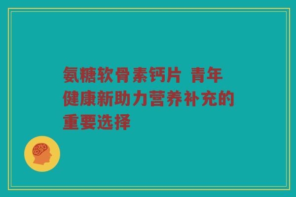氨糖软骨素钙片 青年健康新助力营养补充的重要选择 氨糖软骨素钙片 青年健康新助力营养补充的重要选择