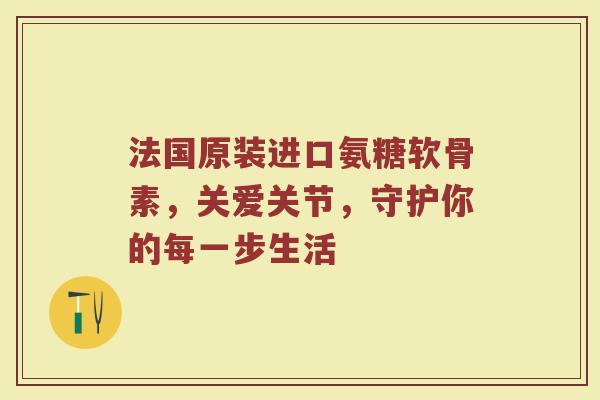 法国原装进口氨糖软骨素,关爱关节,守护你的每一步生活 法国原装进口氨糖软骨素,关爱关节,守护你的每一步生活