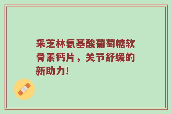 采芝林氨基酸葡萄糖软骨素钙片,关节舒缓的新助力! 采芝林氨基酸葡萄糖软骨素钙片,关节舒缓的新助力!